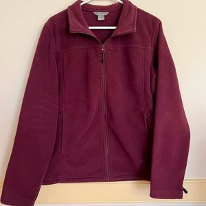 Natural Reflections fleece coat size XL : cranberry / burgundy / maroon jacket